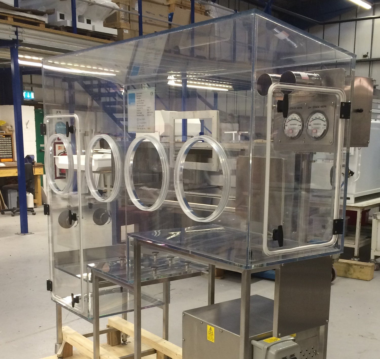 Four Glove Port Isolator - Perspex & Acrylic