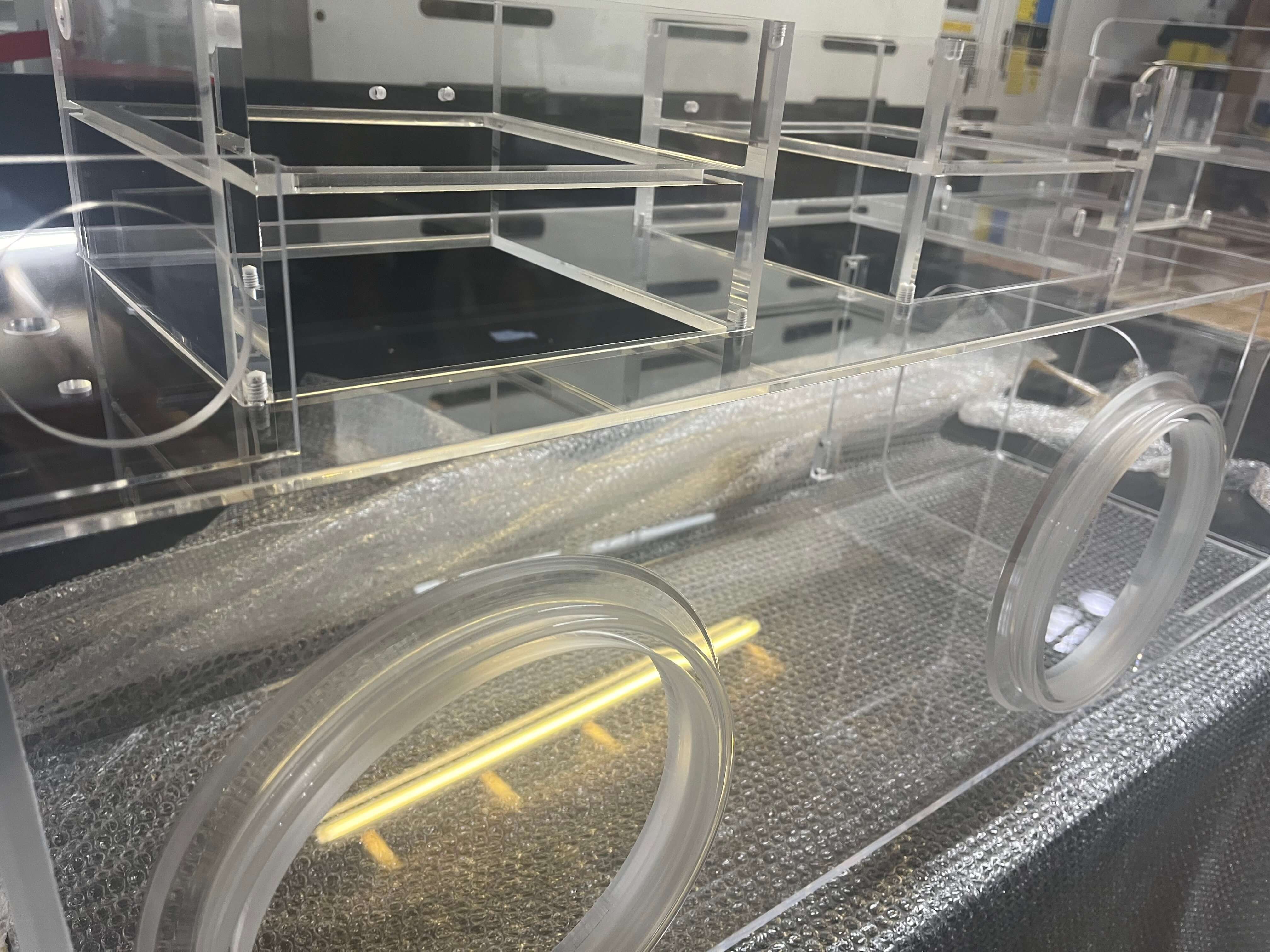 Precision Two-Port Clear Cast Acrylic Isolator for Pharmaceutical Containment