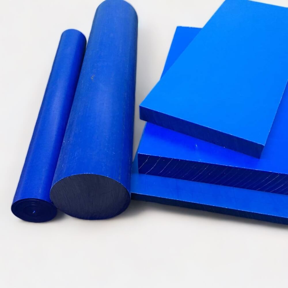 Acetal – Metal Detectable POM-C (Polyacetal) Blue Rod